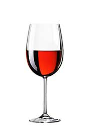 Is Alcohol Possible on Low Carb? Picture of a Half-Full Glass of Red Wine.