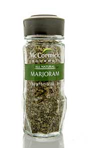 Dried Marjoram: A Herb That is Full of Flavor. Glass Jar of the Dried Marjoram Herb.
