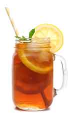 What Kind of Drinks Can I Have on Keto? Picture of an Iced Americano in a Glass With a Slice of Lemon.