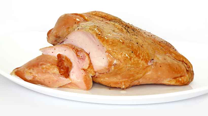 A Smoked Chicken Breast With Skin. Chicken Breast.
