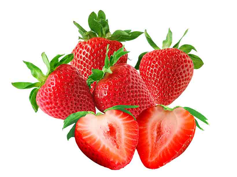 Strawberries: The Sweet and Popular Red Fruit. Whole Strawberries and Strawberry Halves.