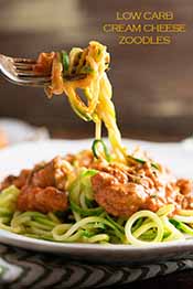 Low Carb Cream Cheese Zoodles.