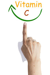 Picture of a Finger Pointing at the Word 'Vitamin C'.