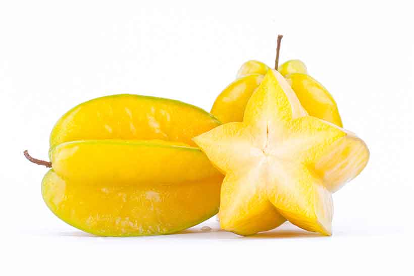 Starfruit in Whole Fruit and Sliced Form.