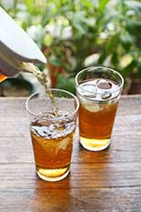 Two Glasses of Iced Barley Tea.