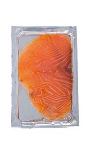 Smoked Salmon Slices in Their Packaging.